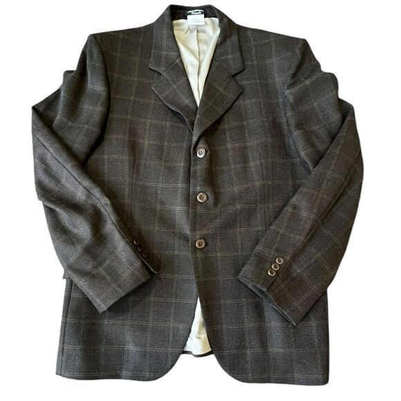 Grand Prix Wool Blazer 44R Plaid 100% Wool Men’s Show Coat Equestrian Jacket - Picture 2 of 6